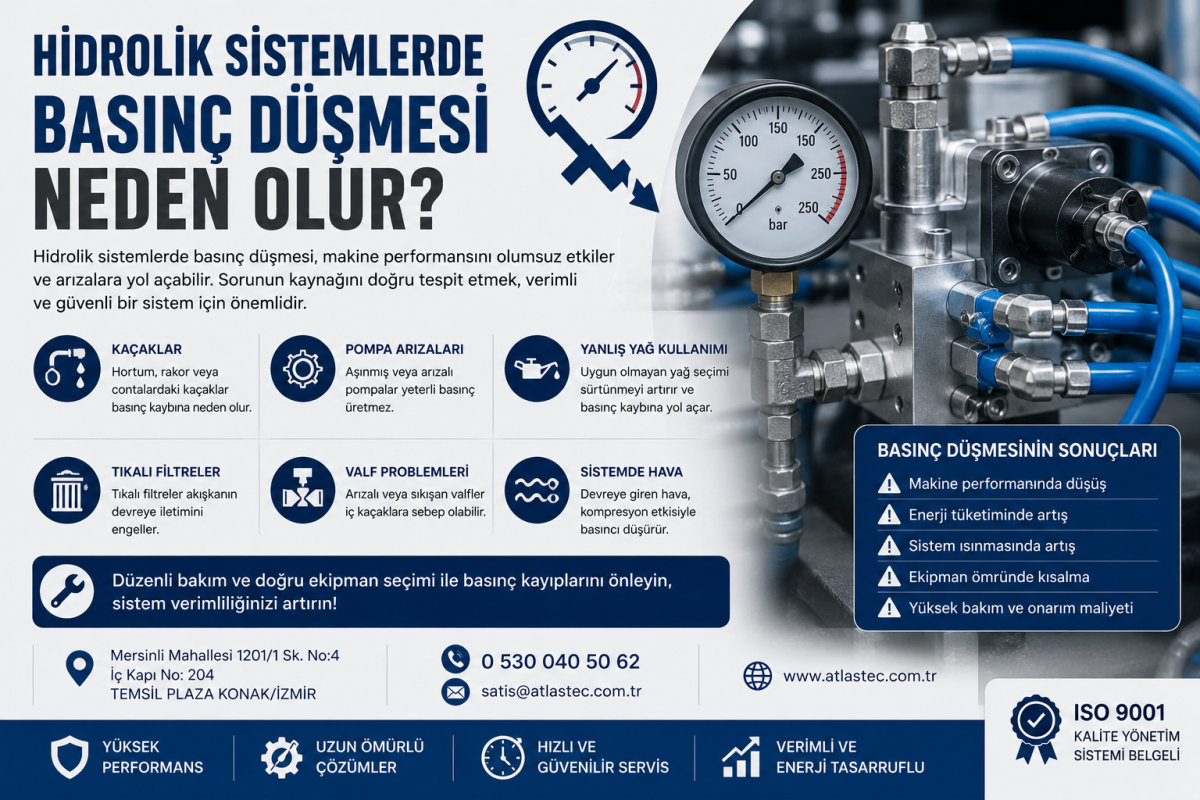 Hidrolik Sistemlerde Basınç Düşmesi Neden Olur?